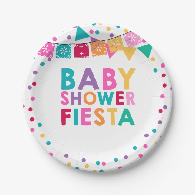 Fiesta-Babyparty-Pappteller-Mexikaner-Babyparty Pappteller (Vorderseite)
