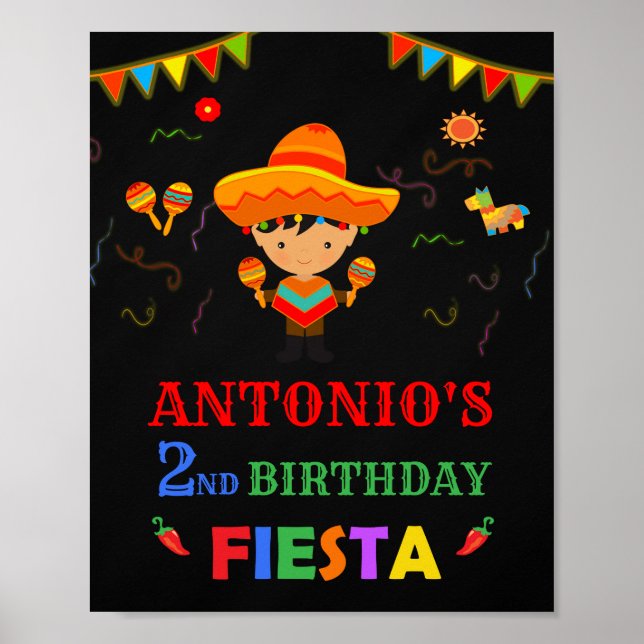 Fiesta Begrüßungsschild Party First fiesta mexican Poster (Vorne)