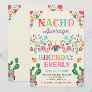 Fiesta Birthday Einladung Nacho durchschnittliches