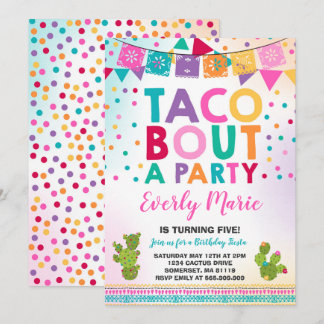 Fiesta Birthday Einladung Taco Bout Ein Party