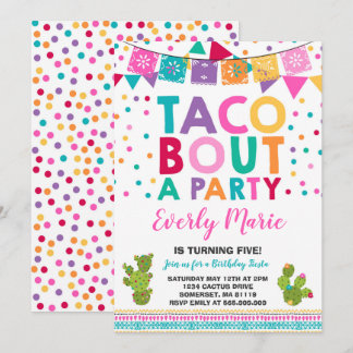 Fiesta Birthday Einladung Taco Bout Ein Party