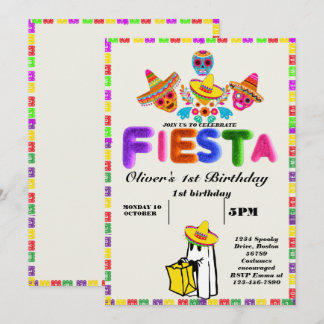 Fiesta Birthday Einladungs-Chalkboard mexikanisch Einladung