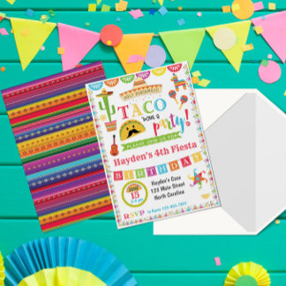 Fiesta Birthday Invitation, Mexican Fiesta Party Einladung