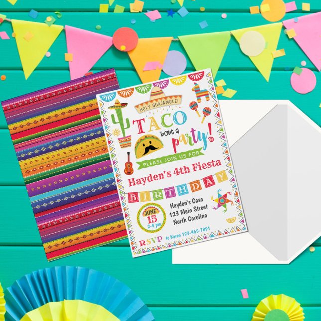 Fiesta Birthday Invitation, Mexican Fiesta Party Einladung (Von Creator hochgeladen)