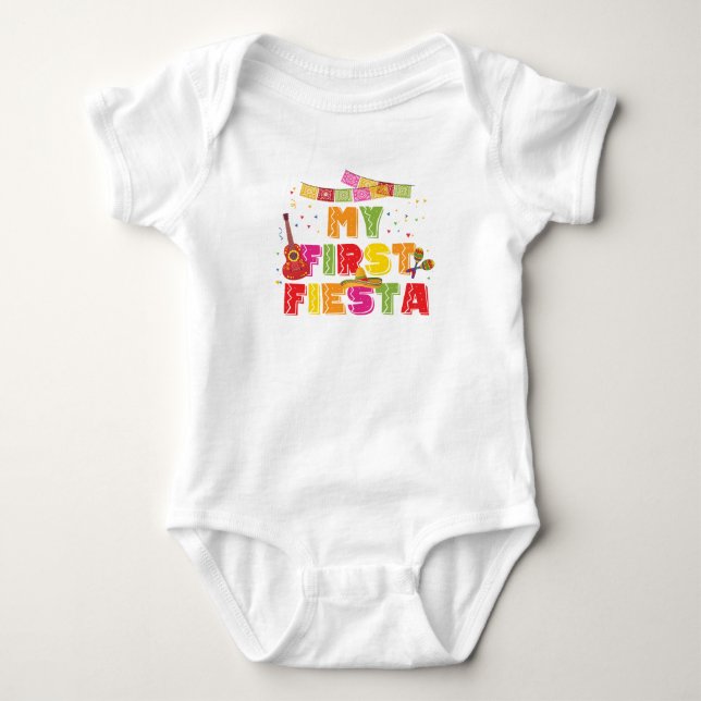 Fiesta Birthday One-Piece Bodysuit Baby Strampler (Vorderseite)