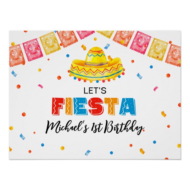  FIESTA Birthday Party banner backdrop  Poster (Vorderseite)