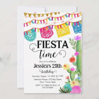 Fiesta Birthday Party Einladung Mexikanisches Them
