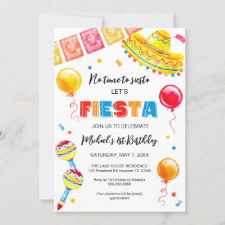 FIESTA Birthday Party Invitation Einladung