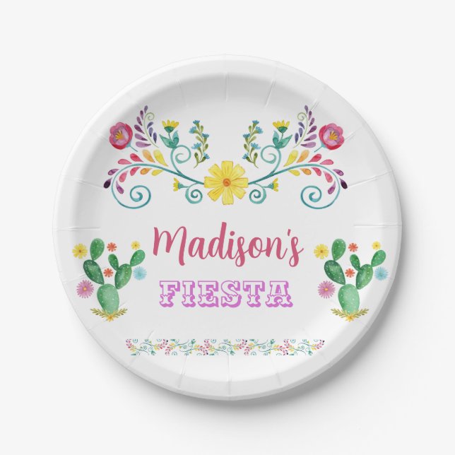 Fiesta Birthday Plate, Fiesta Party Teller (Vorderseite)