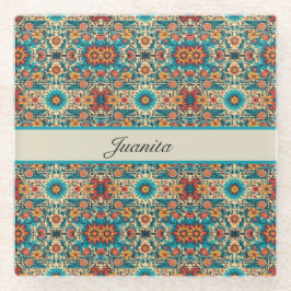 Fiesta Blooms, anpassbar Glasuntersetzer