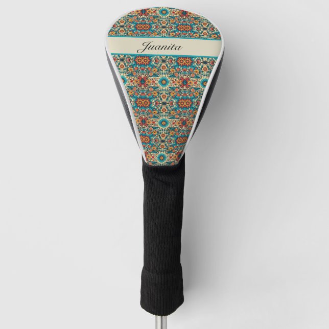 Fiesta Blooms, anpassbar Golf Headcover (Vorderseite)