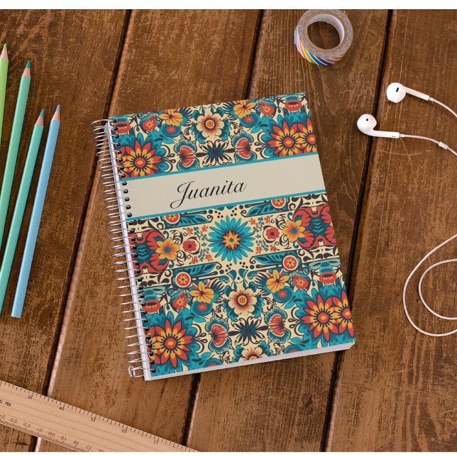 Fiesta Blooms, anpassbar Notizblock (Von Creator hochgeladen)