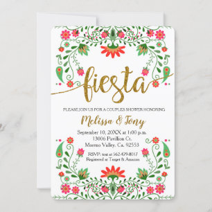 Fiesta Blumenpaare Dusche Einladung