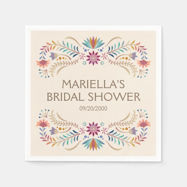 Fiesta Boho Birthday Shower Wedding Serviette (Vorderseite)