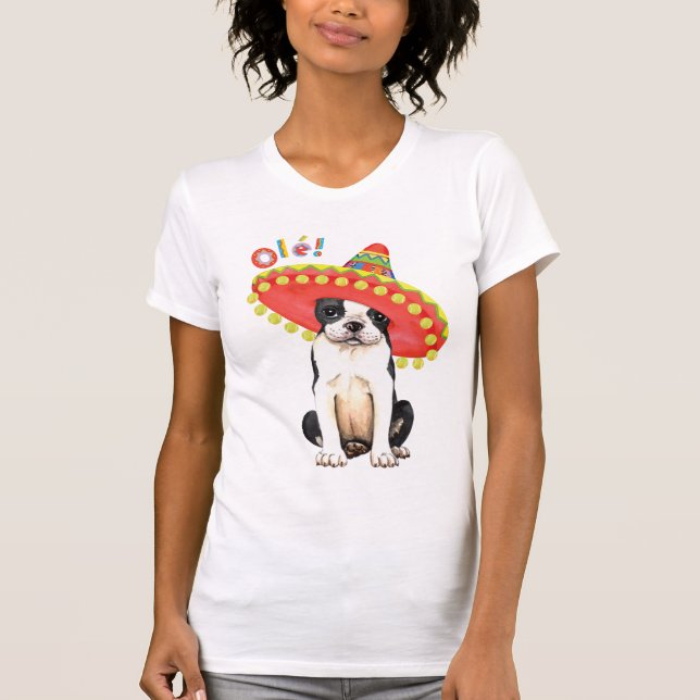 Fiesta Boston Terrier T-Shirt (Vorderseite)