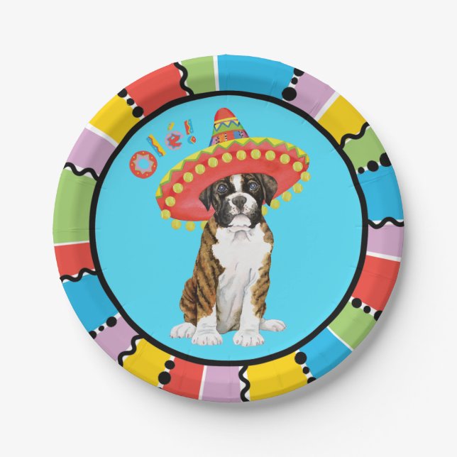 Fiesta Boxer Pappteller (Vorderseite)