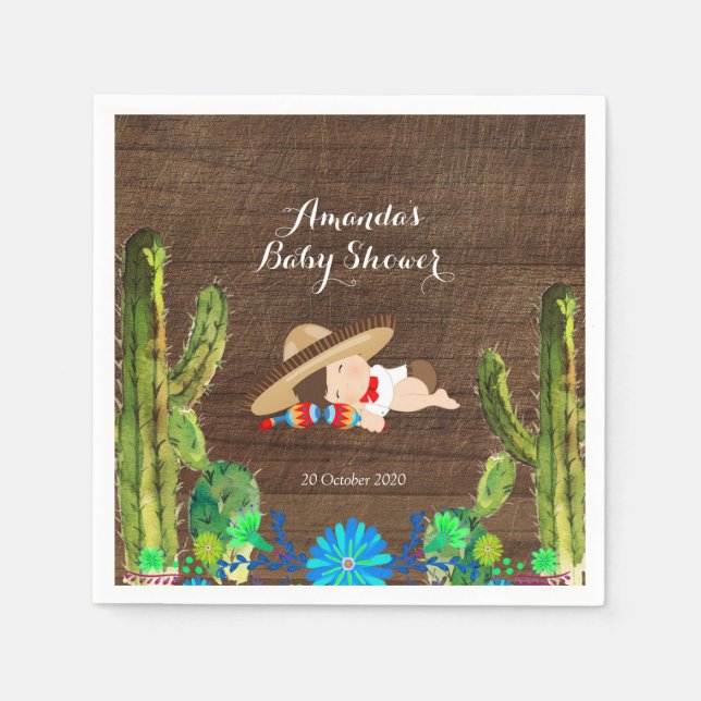 Fiesta Boy Muchachito Paper Party Napkins Serviette (Vorderseite)