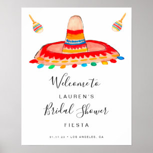 Fiesta-Brautjungfernparty-Willkommensschild mit So Poster