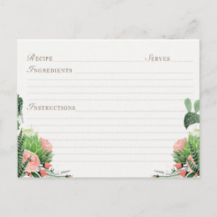 Fiesta-Brautjunggesellinnenabschied-Rezeptkarten Postkarte