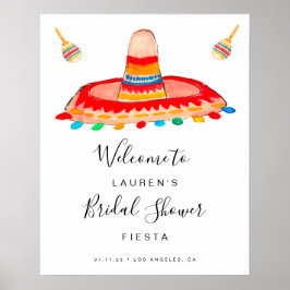 Fiesta Brautparty Begrüßung Unterschrift mit Sombr Poster