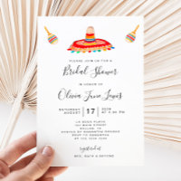 Fiesta Bridal Dusche Einladungen mit Sombrero