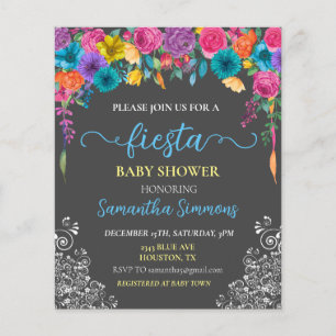 Fiesta Bright Flower Florales Babyshower 