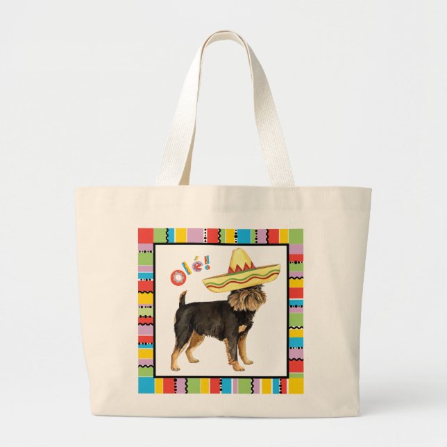 Fiesta Brussels Griffon Jumbo Stoffbeutel (Vorne)