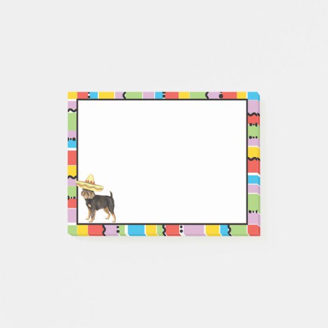 Fiesta Brussels Griffon Post-it Klebezettel (Vorderseite)