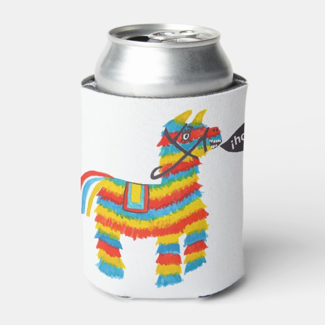 Fiesta bunter Esel piñata sagt Hola Dosenkühler (Kanne Vorderseite)
