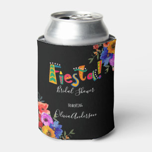 Fiesta Buntes Wasserfarben Florales Brautabschieds Dosenkühler