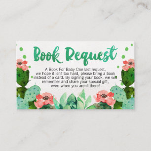 Fiesta Cactus Book request Card Einsteckkarte Begleitkarte