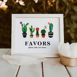 Fiesta Cactus Brautparty Favors Fotodruck