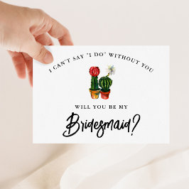 Fiesta Cactus Bridesmaid Card Einladung