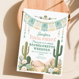 Fiesta Cactus Colorful Bridal/Bachelorette Einladung