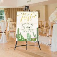 Fiesta Cactus Gold Script Brautparty Willkommen