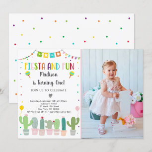Fiesta Cactus Invitation pour le premier anniversa