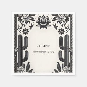 Fiesta Cactus Liebe in Bloom Mexicans Brautparty Serviette