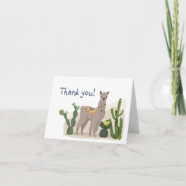 Fiesta Cactus Llama Babydusche Vielen Dank Karte