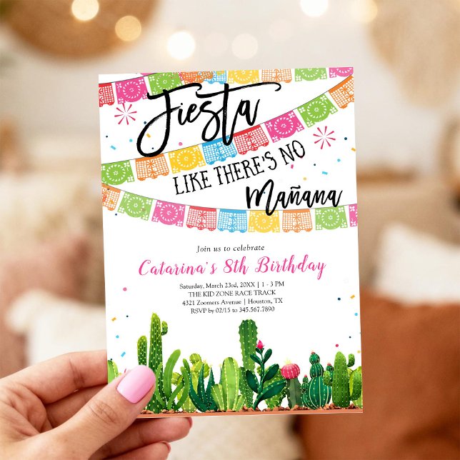 Fiesta Cactus Mexican Birthday Invitation (Créateur téléchargé)