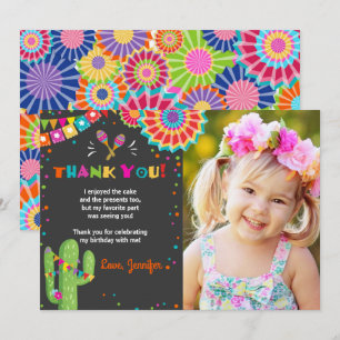 Fiesta Cactus Mexique Nacho Carte de remerciements