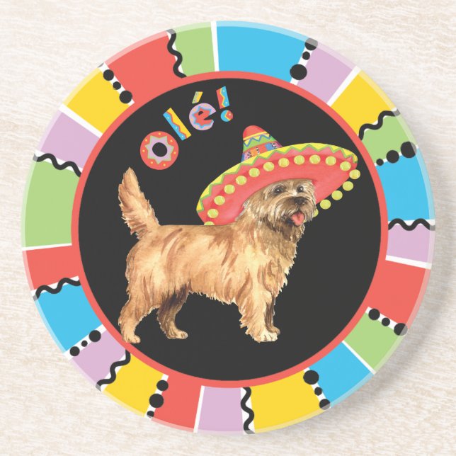 Fiesta Cairn Terrier Getränkeuntersetzer (Vorne)