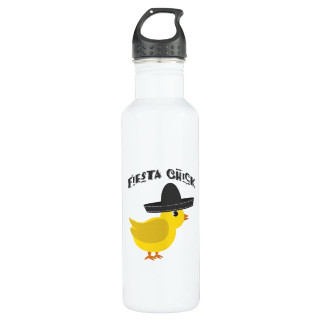 Fiesta Chick Trinkflasche (Vorderseite)