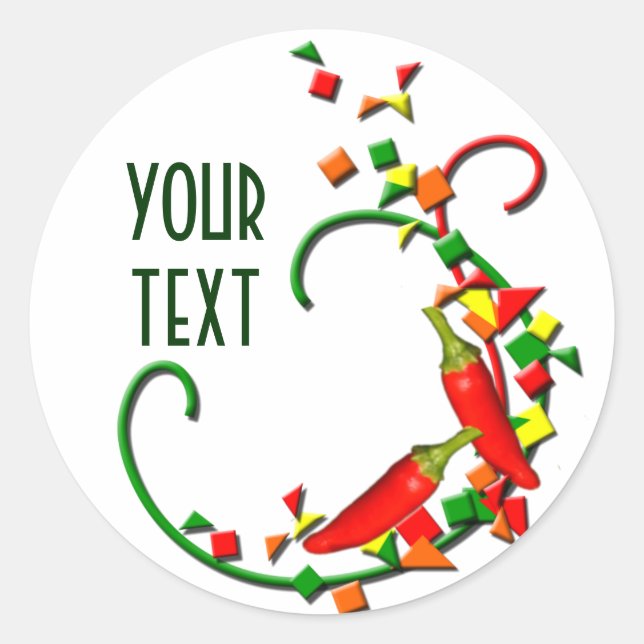 Fiesta Chili Paprikaschoten Sticker (Vorderseite)