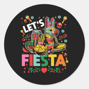 Fiesta Cinco De Mayo Camisa Mexicana Hombre Runder Aufkleber