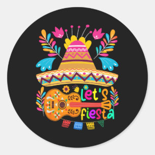 Fiesta Cinco De Mayo lassend Shirt Mexican Fiesta  Runder Aufkleber