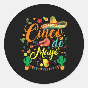 Fiesta Cinco De Mayo Lustige Mexikanische Party 5 Runder Aufkleber