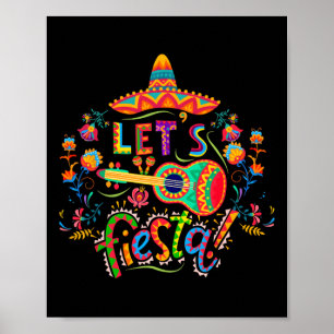 Fiesta Cinco De Mayo Mexican Party Taco Guit Poster