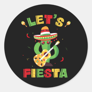 Fiesta Cinco De Mayo Mexican Party Women Kid Runder Aufkleber
