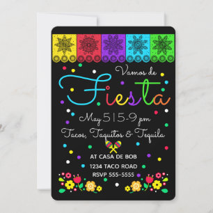 Fiesta Cinco de Mayo Papercuts & Floral Einladung