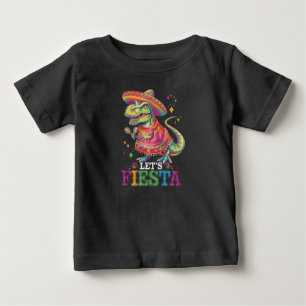 Fiesta Cinco De Mayo T Rex Dinosaur Baby T-shirt